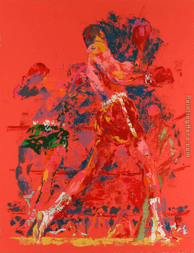 Red Boxers painting - Leroy Neiman Red Boxers art painting